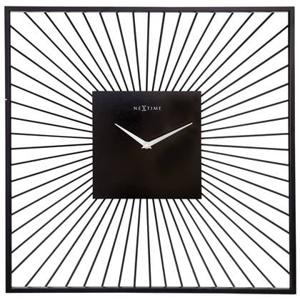 Wandklok 45x45x15cm-Stil-Zwart-Metaal-NeXtime "Vasco Square"