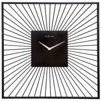 NeXtime - Wandklok 45x45x15cm-Stil-Zwart-Metaal-NeXtime "Vasco Square"