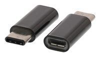 Valueline VLCP60910B Usb 2.0-adapter Usb-c Male - Usb Micro-b Female Zwart