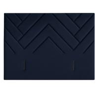 OP=OP Hoofdbord Chevron 160 x 130 Velvet Donker Blauw