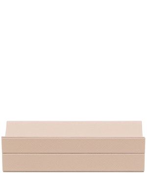 Smythson boîte rectangulaire en cuir - Tons neutres