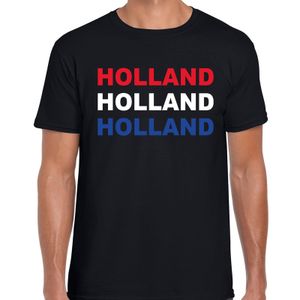 Holland / landen t-shirt zwart voor heren