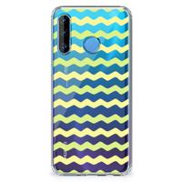 Huawei P30 Lite Doorzichtige Silicone Hoesje Waves Yellow