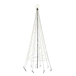 Vlaggenmast kerstboom met ster - verlichting - 480 leds - D160 x H320 cm - warm wit