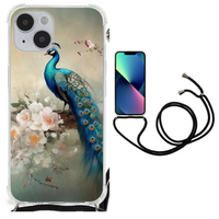 Case Anti-shock voor iPhone 14 Plus Vintage Pauwen