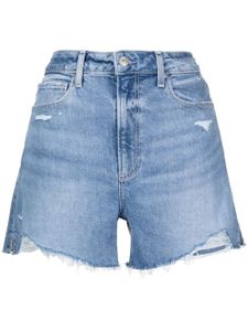 PAIGE short en jean à effet usé - Bleu