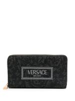 Versace portefeuille à logo brodé - Noir - thumbnail