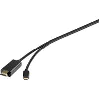 Renkforce RF-4535910 USB-C-displaykabel USB-C / HDMI Adapterkabel USB-C stekker, HDMI-A-stekker 1.80 m Zwart