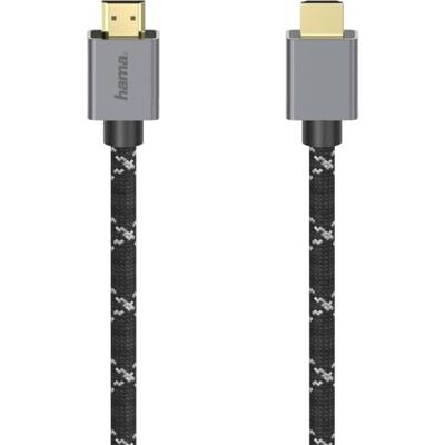 Hama 00200504 HDMI-kabel HDMI Aansluitkabel HDMI-A-stekker, HDMI-A-stekker 2.00 m Grijs, Zwart 8K UHD