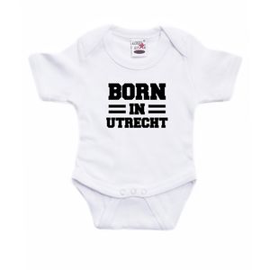 Born in Utrecht kraamcadeau rompertje wit jongens en meisjes 92 (18-24 maanden)  -