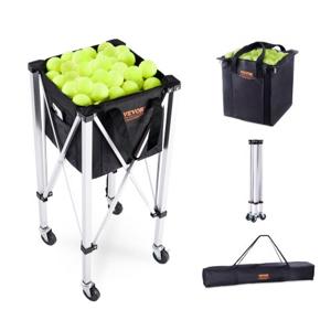 VEVOR Ballhopper ballenwagen ballenopvangmand tennisballenmand voor 180 tennisballen