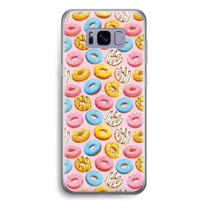 Pink donuts: Samsung Galaxy S8 Plus Transparant Hoesje