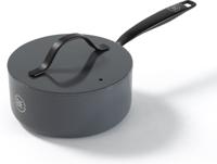 BE Living Steelpan met deksel ø 18 cm - keramische anti-aanbaklaag - PFAS-vrij - geschikt voor alle warmtebronnen - grijs