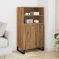 Hoge kast 60x36x110 cm bewerkt hout artisanaal eikenkleur Hoge kast 60x36x110 cm bewerkt hout artisanaal eikenkleur