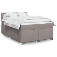 Boxspring met matras stof taupe 140x200 cm
