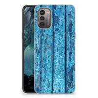 Nokia G21 | G11 | Bumper Hoesje | Wood Blue