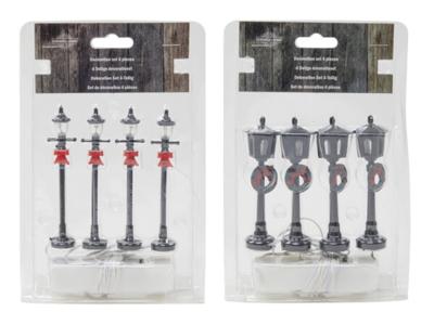 Svenska Living Lantaarnset voor kerstdorp 4-delig 10cm