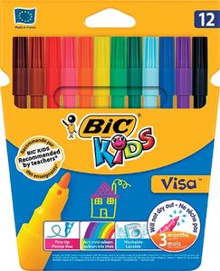 BIC Kids Visa viltstift Fijn Meerkleurig 12 stuk(s)