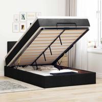 Bed met matras 120x200 cm stof zwart