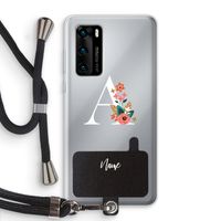 Pink Bouquet: Huawei P40 Transparant Hoesje met koord