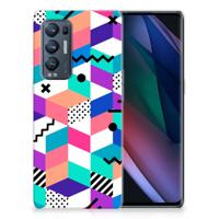 OPPO Find X3 Neo | TPU Hoesje | Blokken Kleurrijk