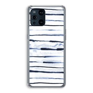 Ink Stripes: Oppo Find X3 Transparant Hoesje
