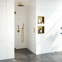 BRAUER Void nisdeur helder glas 90x200 omkeerbaar incl. glascoating PVD goud geborsteld GS-VON1H90200GG