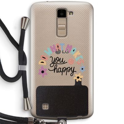 Happy days: LG K10 (2016) Transparant Hoesje met koord