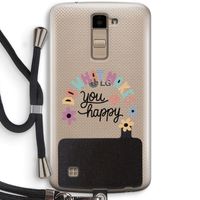 Happy days: LG K10 (2016) Transparant Hoesje met koord