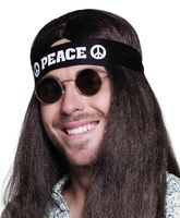 Peace hoofdband zwart - thumbnail