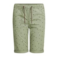 WE Fashion slim fit bermuda met all over print groen - thumbnail