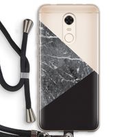 Combinatie marmer: Xiaomi Redmi 5 Transparant Hoesje met koord Combinatie marmer: Xiaomi Redmi 5 Transparant Hoesje met koord