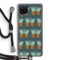 Sansevieria: Samsung Galaxy A12 Transparant Hoesje met koord Sansevieria: Samsung Galaxy A12 Transparant Hoesje met koord