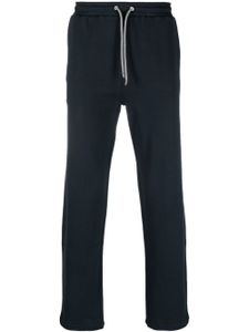 Corneliani pantalon de jogging en coton à lien de resserrage - Bleu