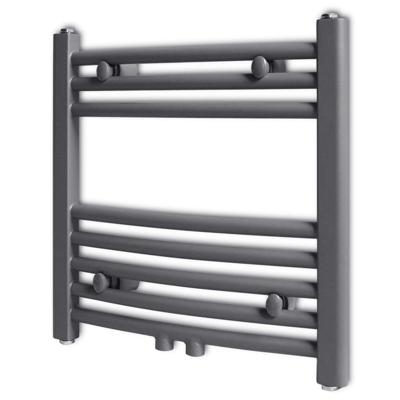 VidaXL Radiator / handdoekenrek gebogen 480x480 mm grijs