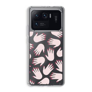 Hands pink: Xiaomi Mi 11 Ultra Transparant Hoesje