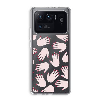 Hands pink: Xiaomi Mi 11 Ultra Transparant Hoesje