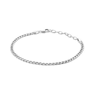 Armband Gourmetschakel zilver goudkleurig 3,0 mm 19 cm