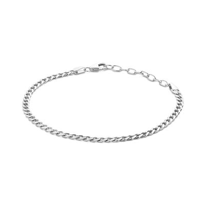 Armband Gourmetschakel zilver goudkleurig 3,0 mm 19 cm