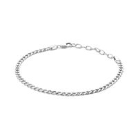 Armband Gourmetschakel zilver goudkleurig 3,0 mm 19 cm