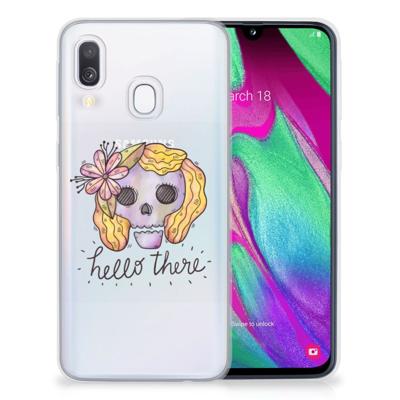 Silicone Back Case Samsung Galaxy A40 Boho Skull Silicone Back Case Samsung Galaxy A40 Boho Skull