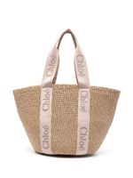 Chloé grand sac seau Woody - Tons neutres