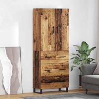 Hoge kast met lade 2 pcs Oud Hout 69,5 x 34 x 180 cm