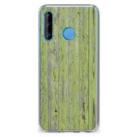 Huawei P30 Lite Stevig Telefoonhoesje Green Wood