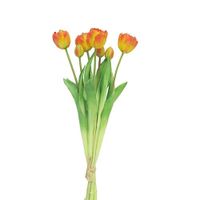 Bosje Tulpen Sally oranje kunstbloem - Nova Nature