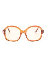 TOM FORD Eyewear lunettes de soleil oversize Hanley à monture carrée - Marron