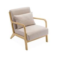 sweeek - Design fauteuil in hout en stof