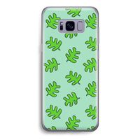 Groene blaadjes: Samsung Galaxy S8 Transparant Hoesje