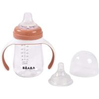 2-in-1 Trainingsfles - BEABA - 210 ml - Terracotta