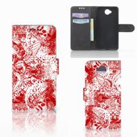 Telefoonhoesje met Naam Microsoft Lumia 650 Angel Skull Rood